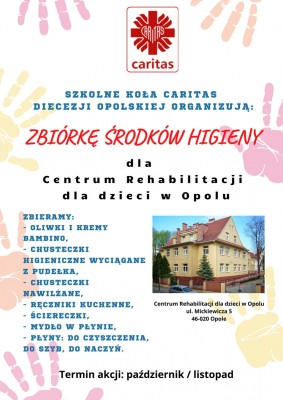 zbiorka srodkow higieny plakat 2021