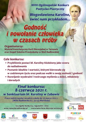 Plakat XVIII Konkurs o Bł. Karolinie 724x1024