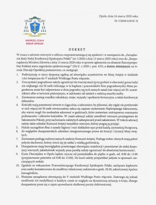 dekret korona z 16 03 2020
