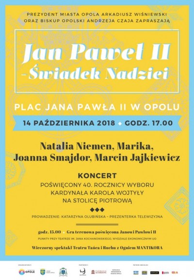 plakat JP II dzien papieski 2018